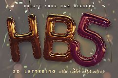 Foil Balloon - 3D Lettering Product Image 5