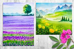 Spring Landscapes. Watercolor. Product Image 13