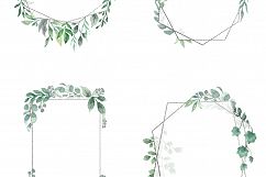 Watercolor Geometric Foliage Frames Product Image 6