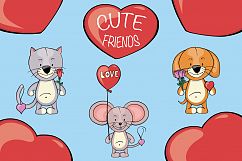 Cute Friends |Animals clipart mini creator Product Image 1