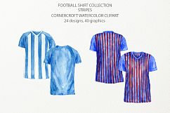 Striped football shirt clipart, sport clipart Product Image 3
