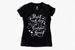 Start each day with a grateful heart SVG design SVG PNG EPS DXF Product Image 2