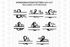 SVG Monogram Split Bundles - 12 Mr And Mrs Love SVG EPS DXF Product Image 2