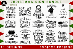 Christmas sign SVG Bundle | SVG DXF EPS PNG MB36 Product Image 1