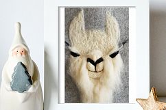 Cutest Llama Print Wall Art of my original felt painting Product Image 3