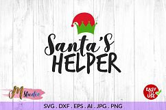 Santa's Helper svg, for Silhouette Cameo or Cricut. Product Image 1