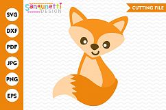 Fox SVG, woodland svg, Fall svg, baby fox, fox cut file Product Image 1