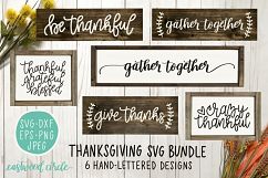 Thanksgiving SVG Bundle - Hand Lettered SVG Files for Signs Product Image 1
