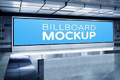 Billboards in Subway Train Station Mockups Product Image 12