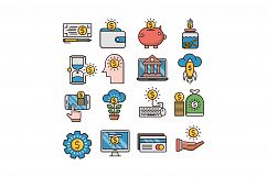 Money icons set Product Image 1