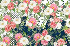 Watercolor flowers digital paper - Shantal Product Image 3