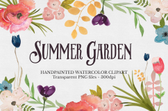 Watercolor Flower Clipart Set Product Image 1
