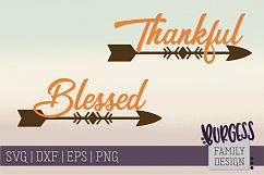 Thankful Blessed | SVG DXF EPS PNG Product Image 1