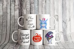 Five white coffee cup mockups 5 mugs rustic smart mockup Product Image 3