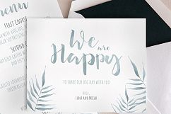 Watercolor Foliage Wedding Invitation Suite Product Image 5