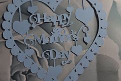 Happy Mother&#039;s Day with hearts papercutting template Product Image 4