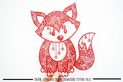 Fox paper cut SVG / DXF / EPS files Product Image 9