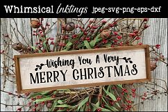 Wishing You A very Merry Christmas SVG Product Image 1