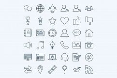 Social Media Line Art Icons Product Image 3