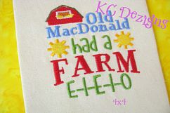 Old McDonald Had A Farm Machine Embroidery Design Product Image 3