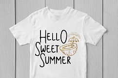 Hello Sweet Summer - Summer SVG EPS DXF PNG Cutting Files Product Image 3