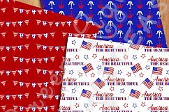 4th Of July Digital Papers, Independence Day Backgrounds Product Image 2