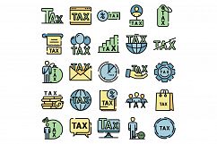 Tax icons vector flat Product Image 1