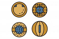 Zorb icons set vector flat Product Image 1