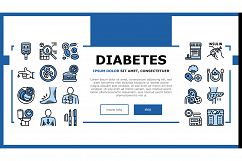 Diabetes Treatment Landing Header Vector Product Image 1