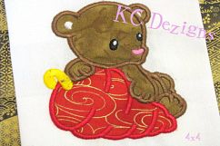 Christmas Bear Machine Applique Embroidery Design Product Image 3