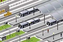 City isometric vector Station Product Image 1