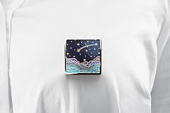 Square Enamel Pin Mockups Set Product Image 9