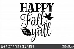 Fall, SVG, Happy Fall Y'all, Fall Y'all, Autumn, I Love fall Product Image 1