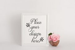 White rustic frame mockup feminine floral modern frames template wedding blank empty mock up psd smart 8x10 summer spring Product Image 1