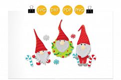 Winter Christmas Gnomes cutting files svg, dxf, pdf, eps included - cut files for cricut and silhouette - Cutting Files SG Product Image 2