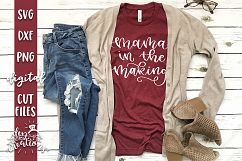 Mama In The Making - Hand Lettered SVG DXF PNG Digital Product Image 2