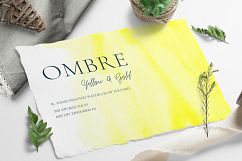 Watercolor Ombre Yellow &amp; Gold Product Image 5