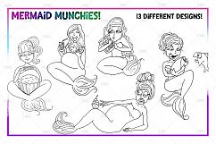 Mermaids, Outline, Clipart, Pregnant, Taco, Fish, Cupcakes Product Image 3