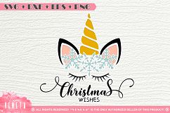 Unicorn | Christmas | Snowflakes | SVG DXF EPS |Cutting File Product Image 1