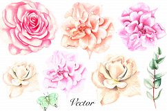 Hand Drawn Watercolor Flowers 64 PNG&amp;VECTOR Product Image 8