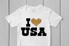 I Love USA - USA Patriotic SVG EPS DXF PNG Cutting Files Product Image 3