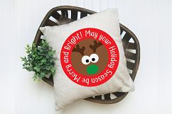 Merry and Bright - Christmas SVG Cut File - DXF PNG EPS JPG Product Image 6