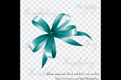 56 Teal Bows and Ribbons Clip Arts PNG Transparent Product Image 5