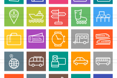 166 Transport Line Multicolor B/G Icons Product Image 2