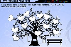 family tree clipart SVG template, EPS, Dxf, Png, Pdf, Jpg /family tree silhouette /hand drawn tree svg vector / Commerical &amp; personal use Product Image 4