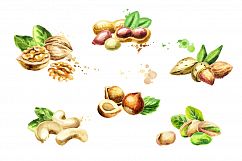 Nut mix. Watercolor Product Image 3