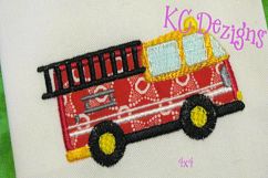 Fire Engine Machine Applique Embroidery Design Product Image 3