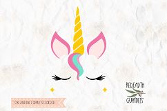 Unicorn with lashes, Unicorn in SVG, DXF, PNG, EPS formats Product Image 1