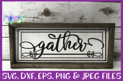 Gather SVG Thanksgiving Farmhouse Sign Design Product Image 2