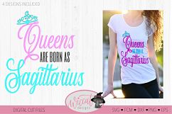Sagittarius svg, Queens are born as, Queen svg, Zodiac svg, Product Image 2